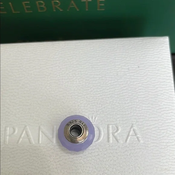 Pandora Murano Purple Faceted Charm Bead - Picture 3 of 4